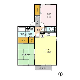 セジュール・エスポワ B棟【2階】の間取り