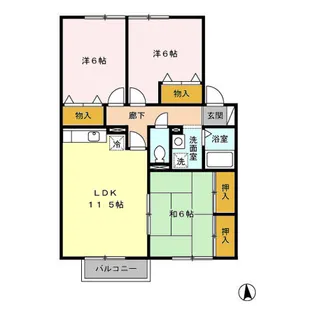 セジュール雅【2階】の間取り