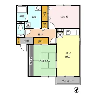 ミーメゾン A棟【202号室】の間取り