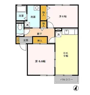 プレミール姶良 B棟【2階】の間取り
