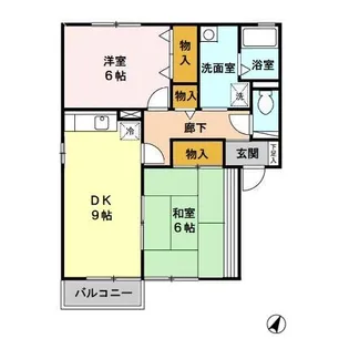 サニーパークハイツ【201号室】の間取り