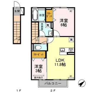 ACCELERATOR (アクセラレータ)【2階】の間取り