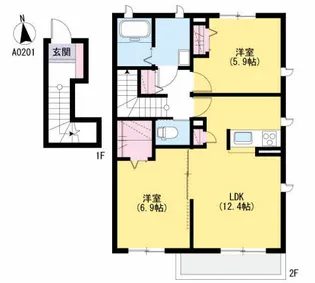 フロントマーレ【2階】の間取り