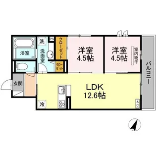 シュプリーム杏【2階】の間取り