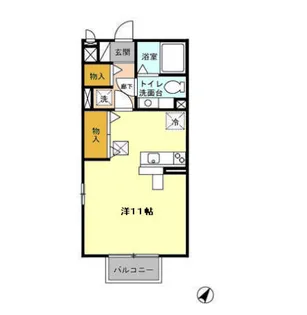 モナリエS・W【2階】の間取り