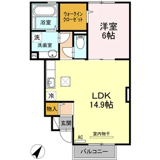 ヴィブァン B棟【1階】の間取り