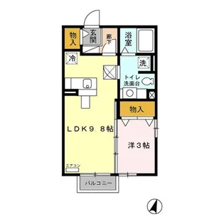 モナリエTOKUDA【1階】の間取り