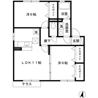 パークヒル A棟【1階】の間取り