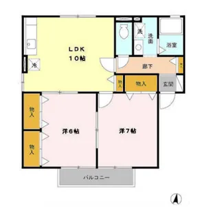メディオ・ルーチェA【2階】の間取り