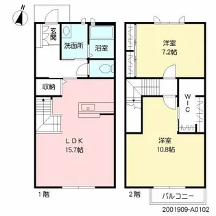 シャーメゾン風【102号室】の間取り