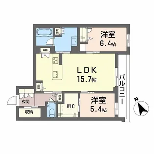 WITHPLUS天保山公園【3階】の間取り