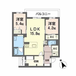 WITHPLUS天保山公園【3階】の間取り