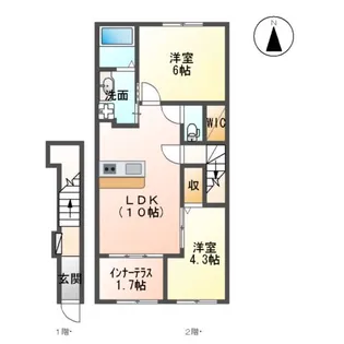 (仮称)AグランドパレスⅡ【2階】の間取り