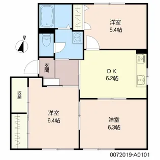 ディアスさくら A棟【1階】の間取り