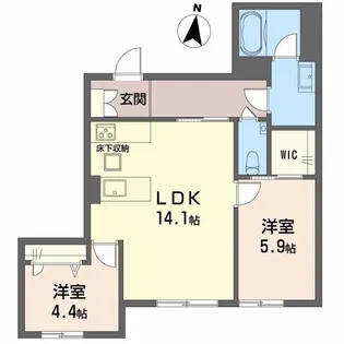 ゼーゲンハウス【1階】の間取り