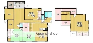 鹿児島県鹿児島市下荒田2丁目【一戸建】の間取り