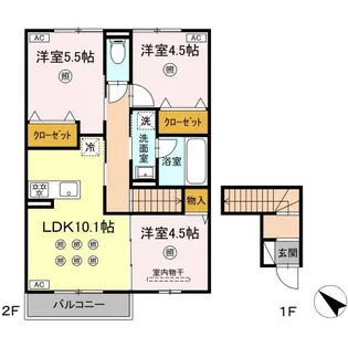 リヴェールあいら【2階】の間取り
