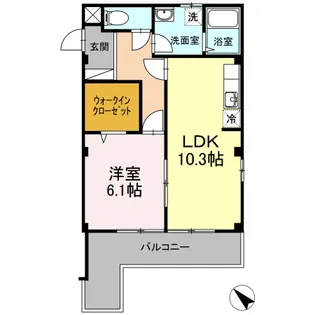 テラス幸泉【301号室】の間取り