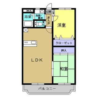 大野団地【302号室】の間取り