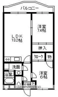 リバーパークJ【202号室】の間取り
