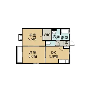 ローズガーデン【1階】の間取り