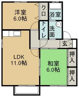 アヴニールK【101号室】の間取り