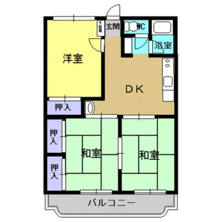 コーポ新川【302号室】の間取り
