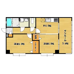 グリーンヒルズ【201号室】の間取り
