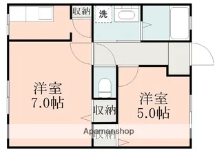 キャトル・セゾン【F-4号室】の間取り
