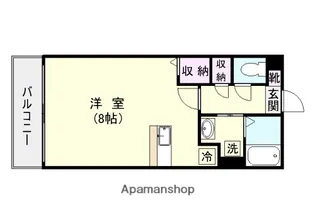 リーベンパレス鴨池橋【4階】の間取り