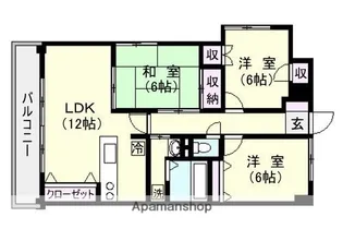 グレイスコート平之町【2階】の間取り