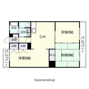 ネオハイツうえの【1階】の間取り