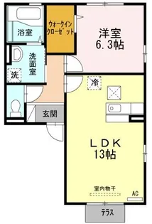 セジュール・シャルマン【1階】の間取り