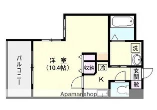 エルソレイユ高麗Ⅱ【5階】の間取り