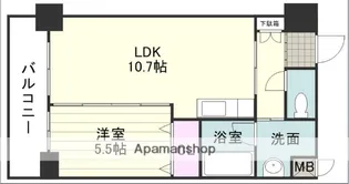 パークサイド加治屋町【1202号室】の間取り