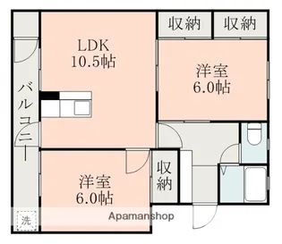 藤絹600棟【4階】の間取り