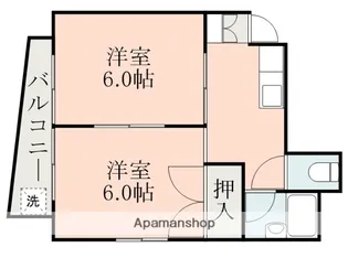 エントピア鴨池【406号室】の間取り