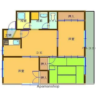 パークハイツ水口【1階】の間取り