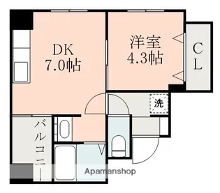 MMマンション【3階】の間取り