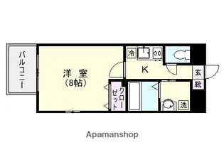 Aクロス加治屋【9階】の間取り