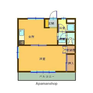 シングルハイム中村【1階】の間取り