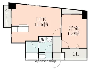 メルシィフォンテーヌ【4階】の間取り