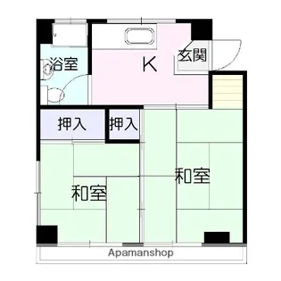 中島ビル【202号室】の間取り