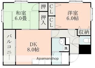 パークアベニュー小松原【2階】の間取り