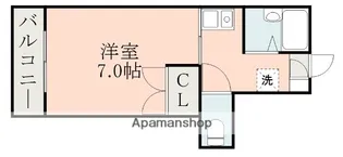 アップルコート紫原Ⅱ【3階】の間取り
