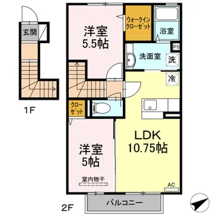 クリエイティブ B棟【2階】の間取り