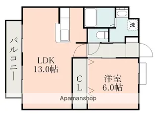 サン&ベル【202号室】の間取り