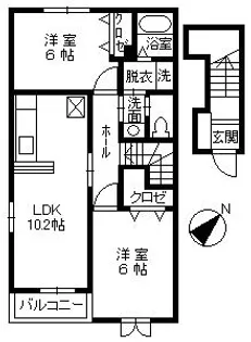 ファースト・ブランチⅡ【203号室】の間取り