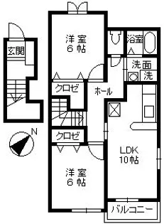 ファースト・ブランチⅠ【2階】の間取り