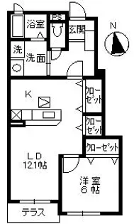 プロムナードⅣ【1階】の間取り